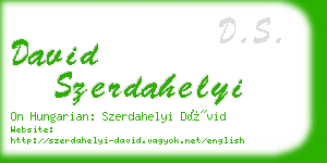 david szerdahelyi business card